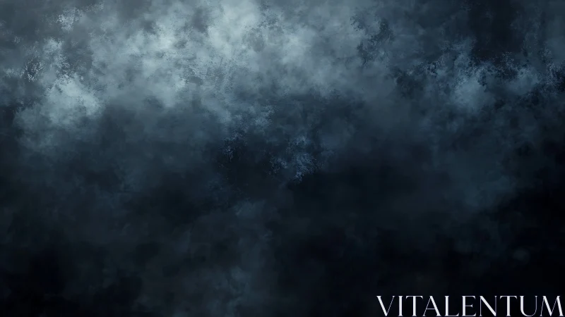 Low key nebulous storm cloud texture in desaturated blues
