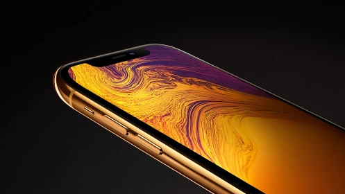 Stunning Gold iPhone with Liquid Marble Display