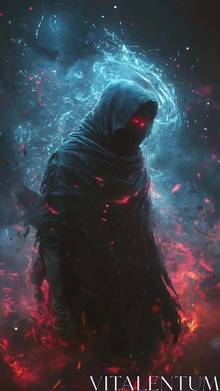 Void wraith cloaked in bi-chromatic elemental vortex.