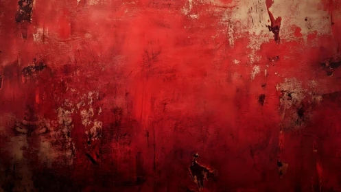 Bold Red Abstract Texture with Grunge Artistic Style Background.