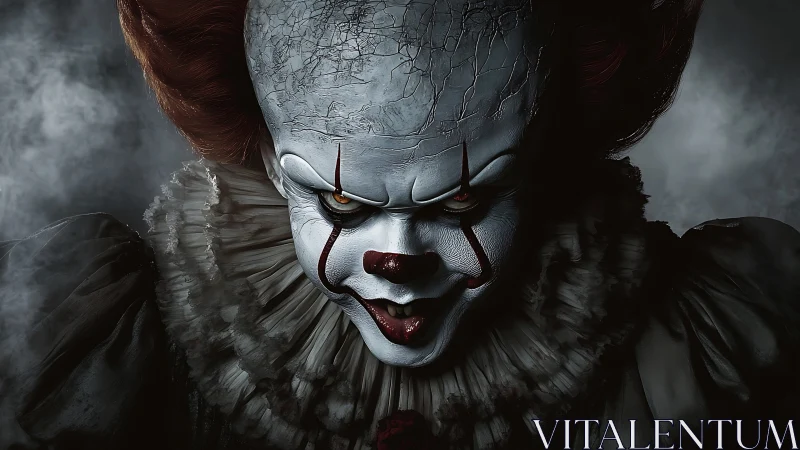 Sinister carnival grin sharpens through the choking fog