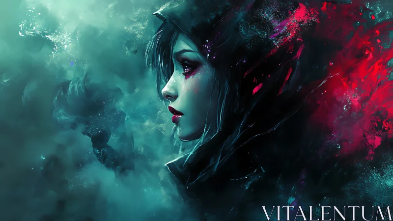 Chromatic hooded profile in atmospheric particle turbulence.