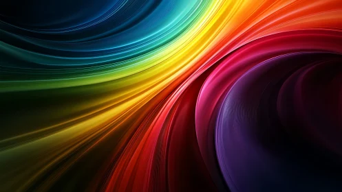 Spectral fluid dynamics of curved multicolor light bands.