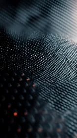 Dark metallic wave grid suggests futuristic nano surface.