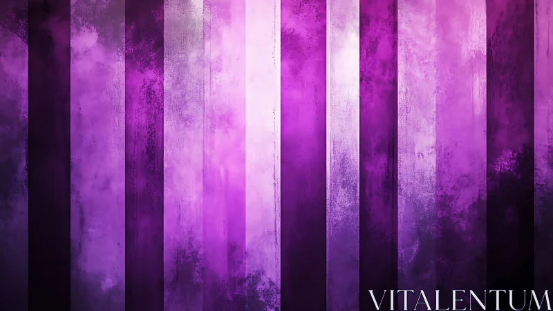 Vertical violet echoes march through a misty neon haze