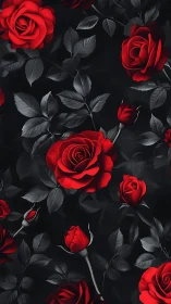 Crimson Roses Dance in Dramatic Evening Light