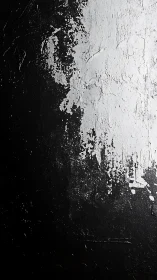 Abrasive monochrome surface with eroded pigment boundary field.