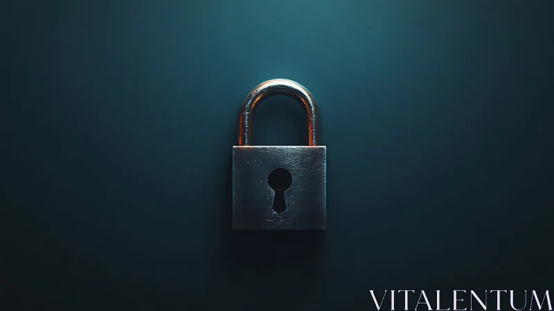 Weathered Sentinel: Vintage Lock Guards the Teal Mystery.