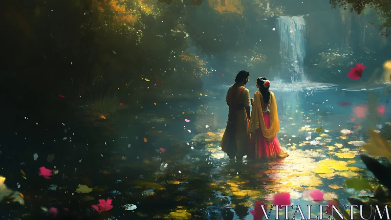 Two Souls Beneath the Waterfall.