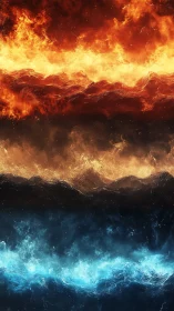 Inferno Meets Frost: Clash of Elemental Tempests Collide