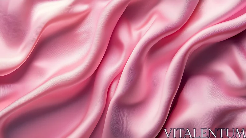 Flowing Pink Silk Waves in Soft Motion.
