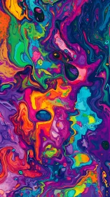 Neon tide of liquid rainbows swirling through abstract dreams.