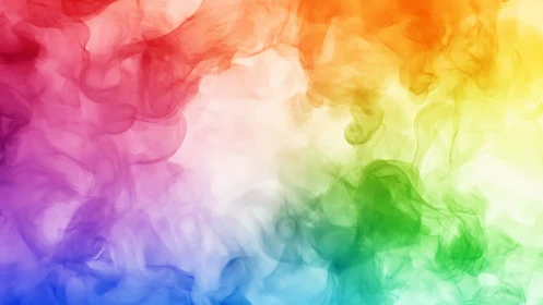 Chromatic mist vortex swirling through a soft white horizon.