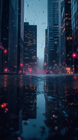 Rain-soaked neon corridor where city lights learn to dream.