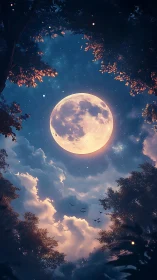 Lunar diffusion over forest canopy in atmospheric depth study.