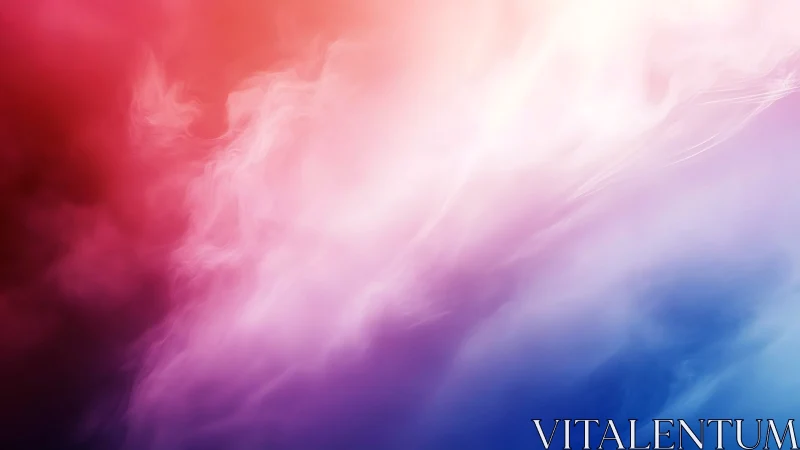 Soft pastel clouds drift in a dreamy pink and blue sky