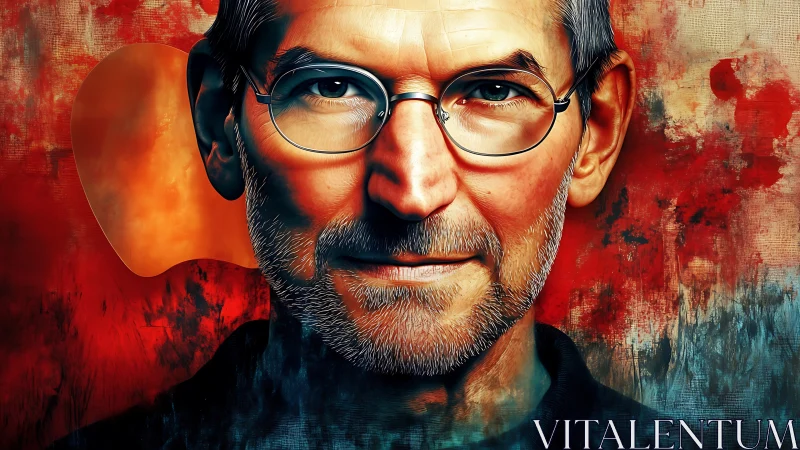 Hyper-detailed digital portrait with incendiary chromatic field.