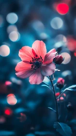 Macro Cosmos: Pink Anemone With Bokeh Depth Field