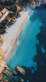 Crystalline Cove: Where Limestone Cliffs Kiss Turquoise Waters.