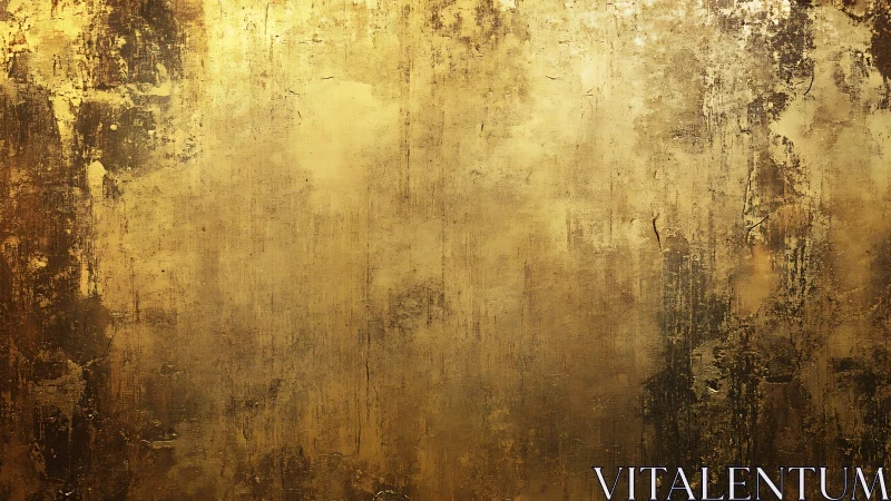 Textured golden metal surface glows with rustic elegance