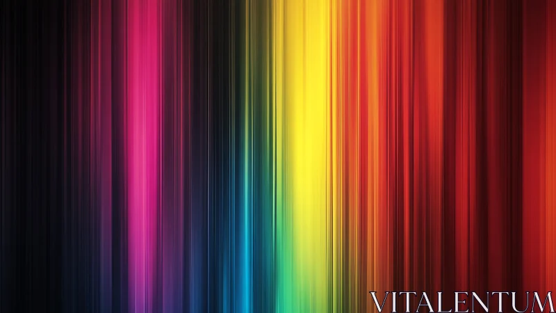 Vertical digital spectrum lines form dense multicolor bands.