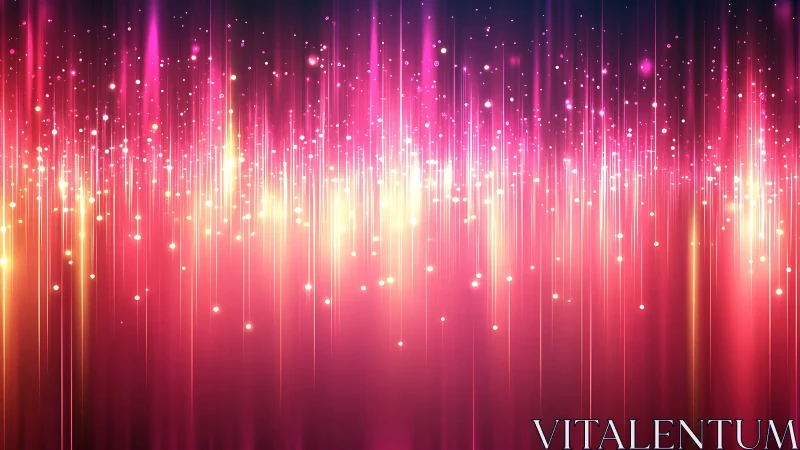 Glowing pink light curtain sparkling with playful energy.