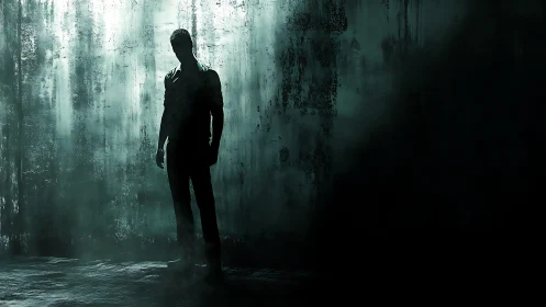 Shadowed corridor pause where quiet courage takes form.