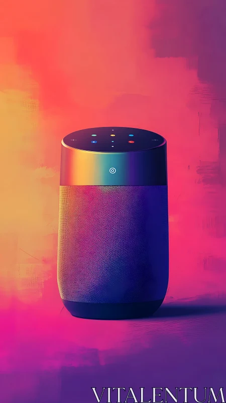 Smart Speaker Renders with Vibrant Gradient Glow.