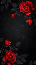 Crimson Blooms Command the Velvet Darkness