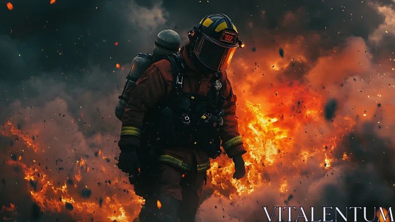 Firefighters in Active Blaze Environment.