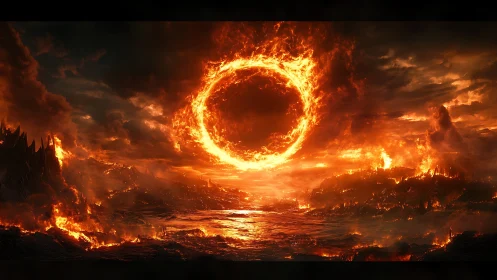 Apocalyptic Ring: Inferno dominates a burning landscape.