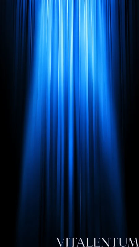 Gently glowing blue stage curtains invite the show to begin.
