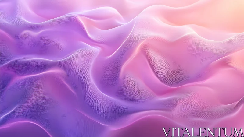 Iridescent mesh waves render show soft pastel gradients