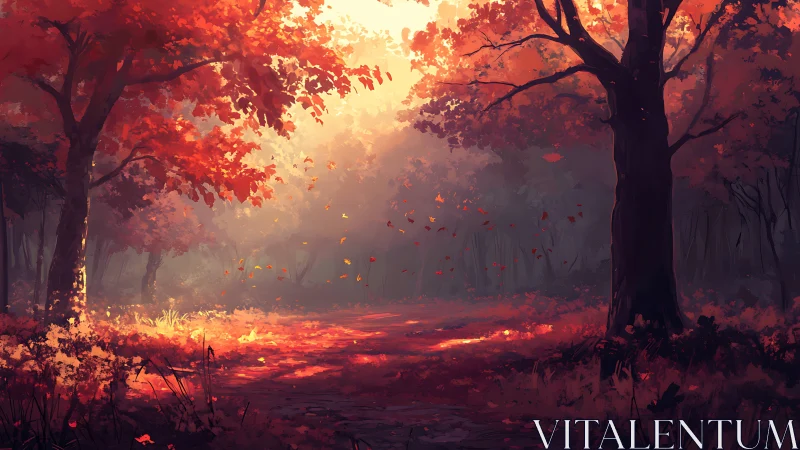 Autumn's Inferno Breathes Through Sacred Woodland Hallways