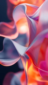 Silken firelight ribbons swirling in soft digital bloom.