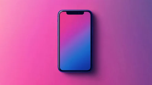 Modern Smartphone Glowing with Vibrant Gradient Magic.