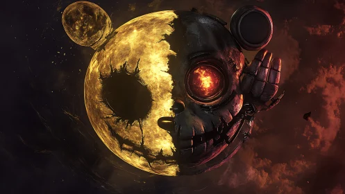 Hybrid lunar sphere merges molten surface and robotic structure