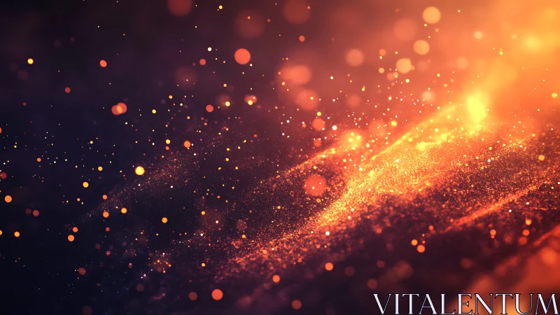 Digital render shows orange particulate light over dark field