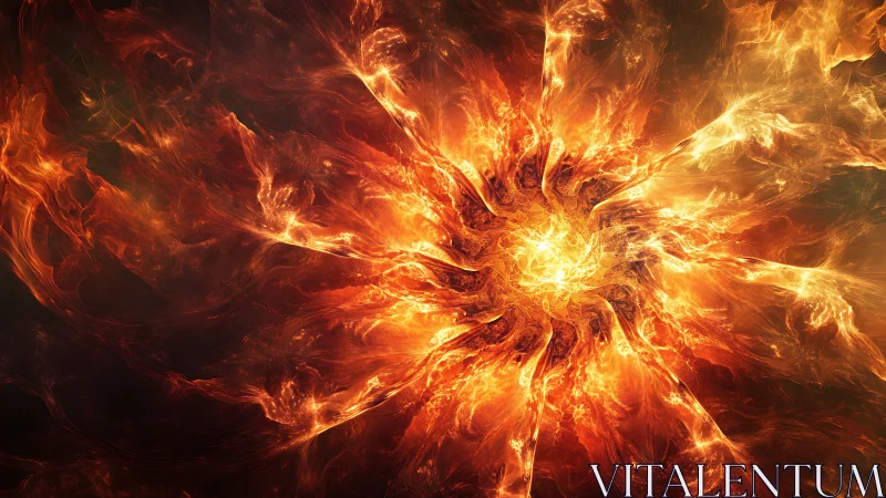 Solar bloom pirouettes into a molten cosmic whirlpool