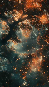 Autumn Light Through Ancient Canopy.