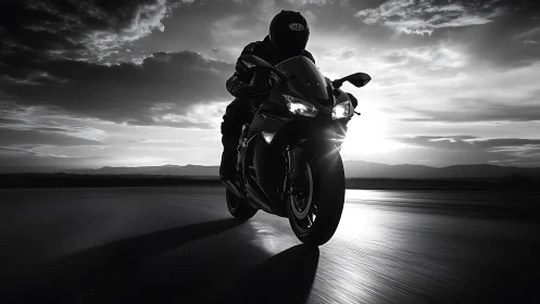 Sunlit highway ride celebrates speed, freedom, and focus