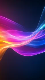 Neon light waves flow across deep gradient space.