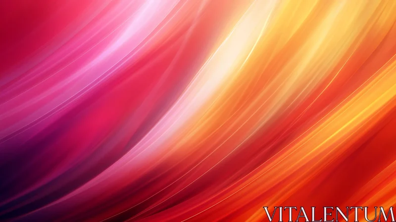 Radiant red and gold light streaks curve across canvas.