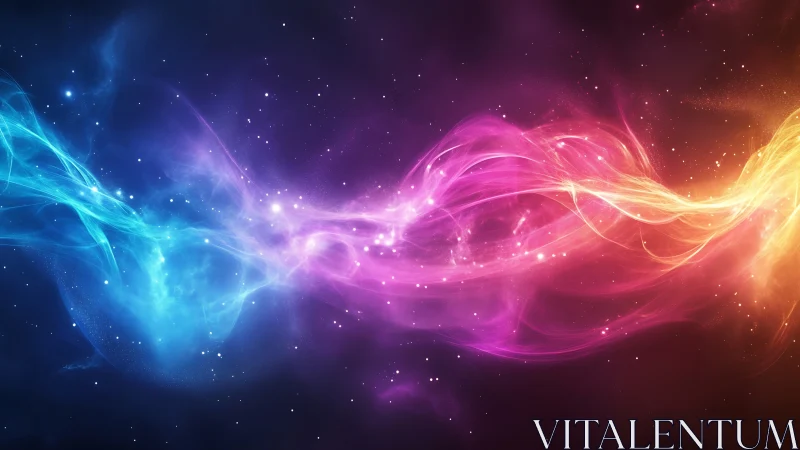 Nebular energy streams in luminous cyan, magenta and gold.