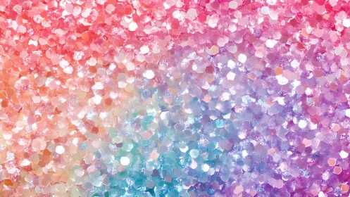 Macro gradient glitter bokeh with hexagonal reflective sequins