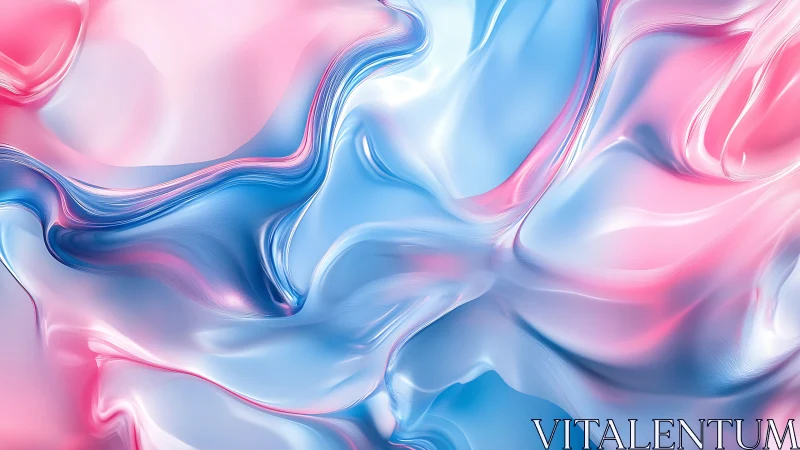 Silken color currents quietly braid pink and blue light