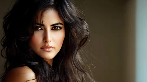 Storm-eyed gaze in soft light, a cinematic still of calm fire.