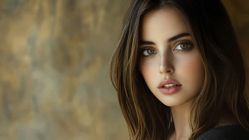 Portrait of young woman with soft light and focus depth.