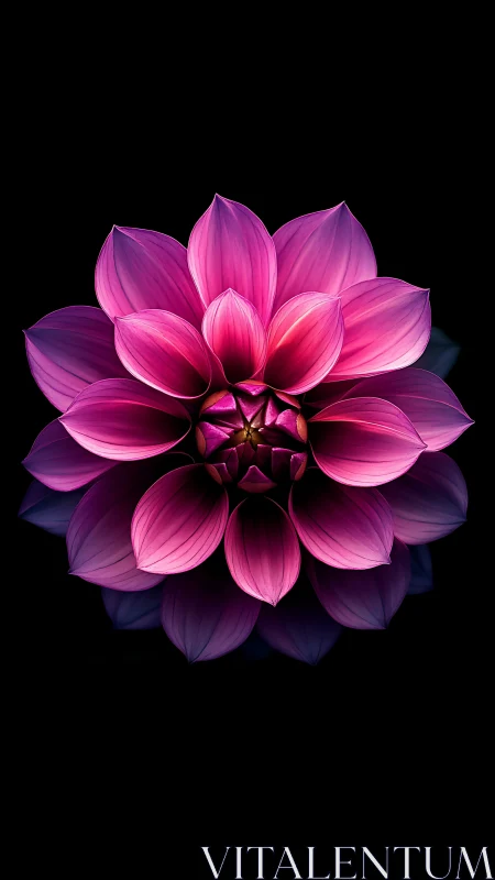 Luminous Pink Lotus in Full Bloom.