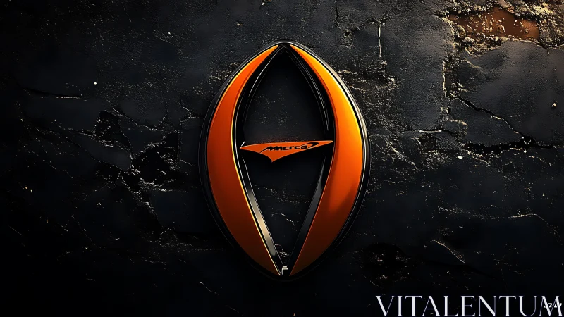 Elliptical micro2 emblem on distressed textured wall surface.